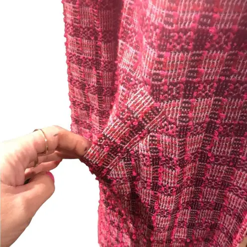 MELLODAY NWT size XS petite pink tweed cardigan