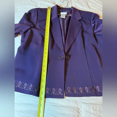 Koret Paisley Dress with embroidered Blazer set size 18 Purple