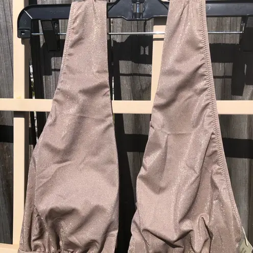 Gottex  Sexy one piece metallic gold Shimmer Swimwear 12