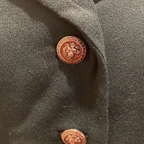 Albert Nippon Green Blazer Jacket Vintage Wool w/ Silver Lion Buttons NWT Sz 10