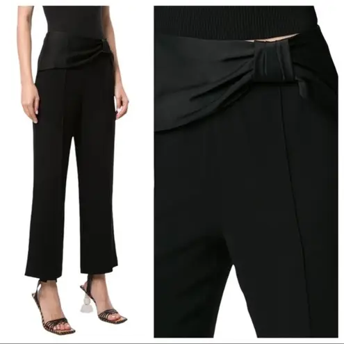 Jonathan Simkhai Sonia Bow Embellished Flare Pants 6 NWOT