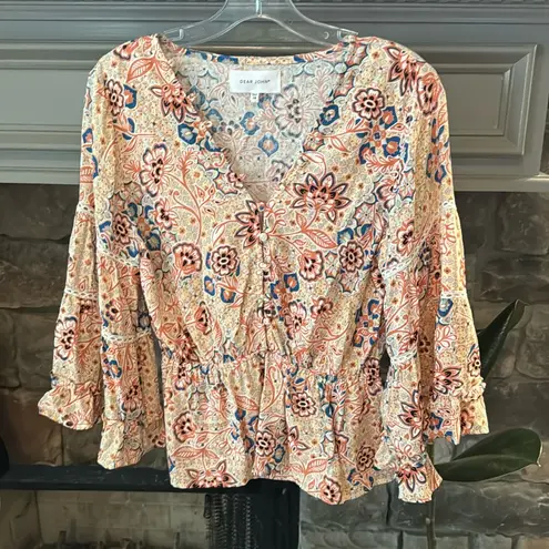 Dear John , XS, NORA LACE EYELET TOP FIG AND VINE