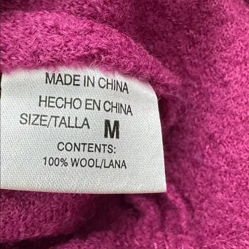 Harvé Benard HARVE BENARD 3/4 Sleeve Pink WOOL Cardigan Button Closure