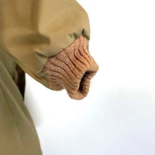 Woolrich Coat Faux Fur Lining Vintage 80's Tan Khaki