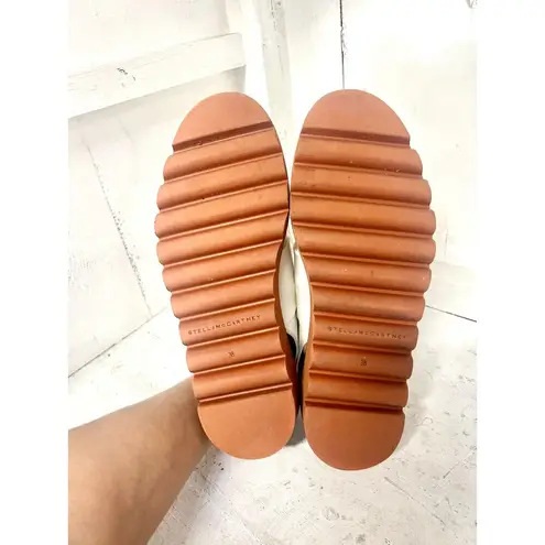 Stella McCartney Vegan Leather Slingback Oxfords Shoes White Women's Size 38/7.5