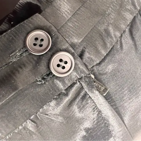 Vintage Halston Black Satin Pencil Skirt Size 8