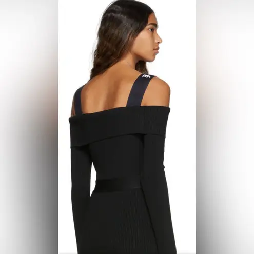 Herve Leger HERVE OFF THE SHOULDER DRESS SIZE XXS BLK preowned gorgeous