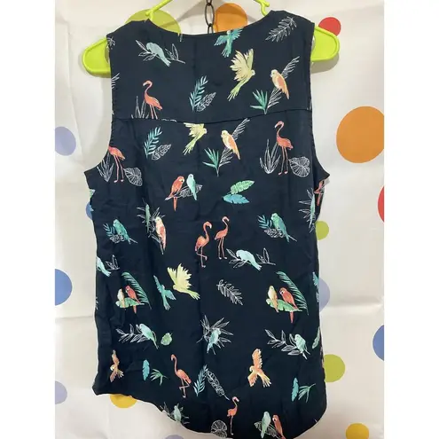 Christopher & Banks  PARROTS Birds Top Size M