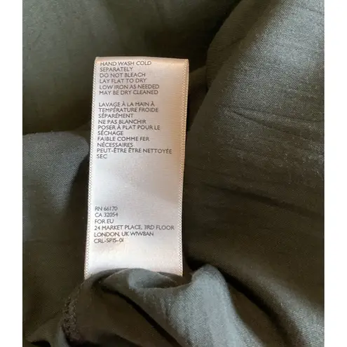 Cleobella Lili Bohemian Hippie Bell Sleeve DeepV Mini Dress in Gunmetal Gray S