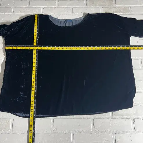 CP Shades Sibella Top Womens Small Velvet Silk Blend Boxy 3/4 Sleeve Oversized S