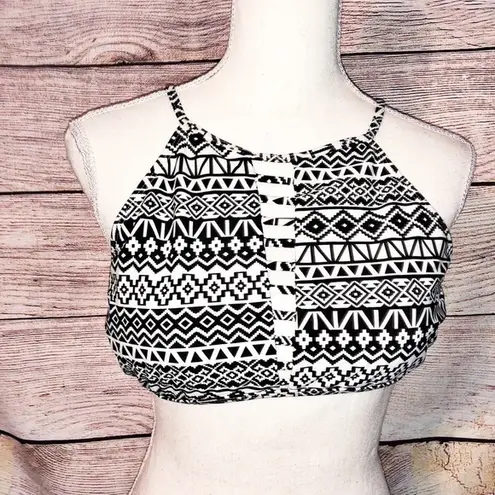 Catalina Collections By Black and White High Neck Bikini Top Size L