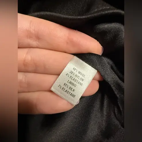 Cushnie et Ochs V Neck Pleated Silk Wool Black Sleeveless High Low Peplum Top 4