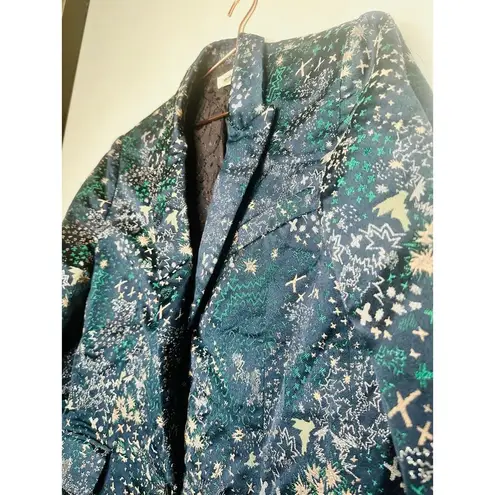 Zadig & Voltaire Viking Jac Glam Navy Jacquard Blazer Size 42