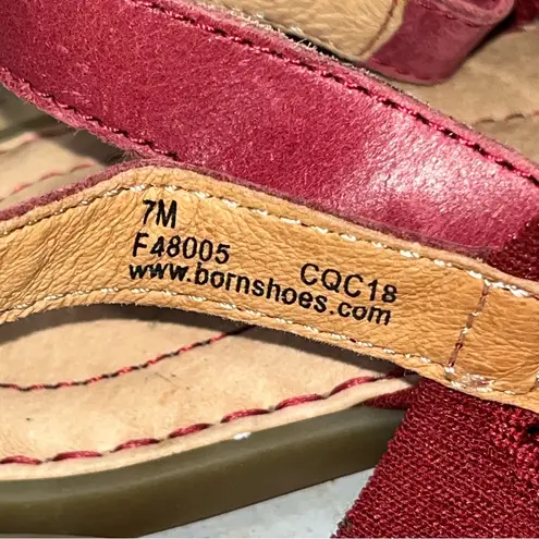 NEW Born Red Knit Hanz Sandals Shoes size 7