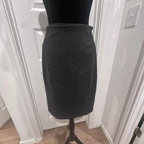 Liverpool Charcoal Gray Tweed Pencil Stretch Skirt