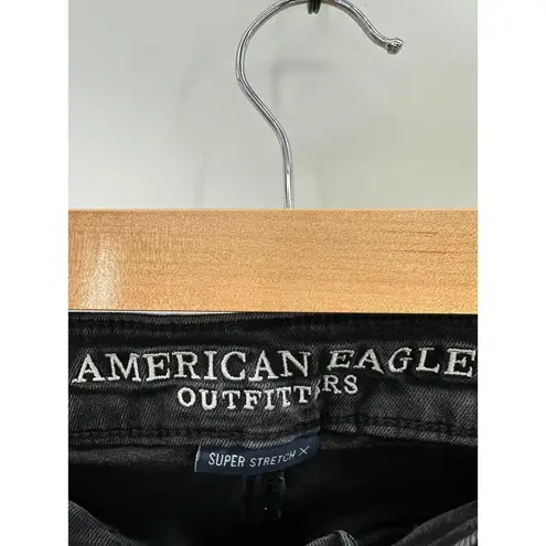 American Eagle  AEO Super Hi-Rise Black Wash Jeggings Women's Size 4 Long 4L