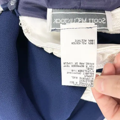 Vintage 80s Scott McClintock Maxi Dress Size 6 Formal Cocktail Sophisticated Blue