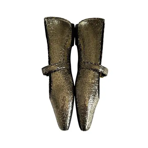Katy Perry Evie Gold Mary Janes Square Toe Flats Women’s Size 6.5 Preppy NEW