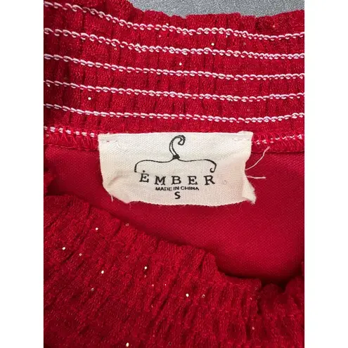 Ember Red Shimmer Mock