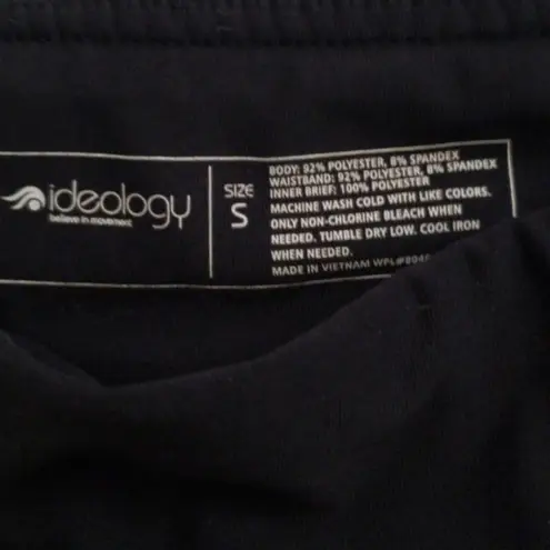 Ideology black, yellow and white running shorts