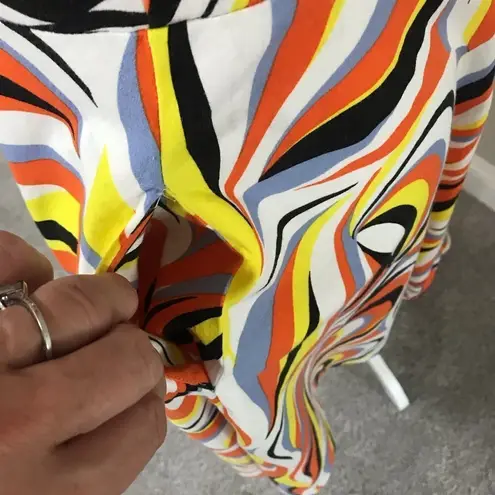 Hanpceirs Women's Cap Sleeve 1950s Retro Cocktail Swing Dress with Pockets Orange Size M