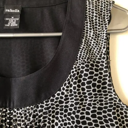 Rafaella Womens Semi Sheer Lined Semi Loose Sleeveless Top Size Medium