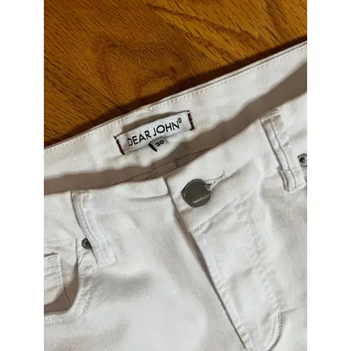 Dear John White Denim Jeans Size 30 Skinny Leg Casual Everyday