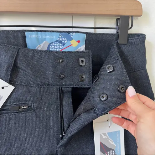 NWT PERFECT MOMENT Embroidered Denim Ski Pants Flawed Zipper Blue Size XS