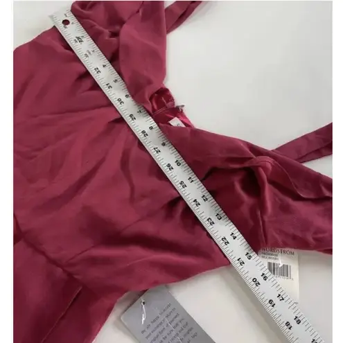 Cooper St Dress Womens 2 Mulberry Ruffle Wrap Tulip Hem Midi Nordstrom 18CS08450 Red