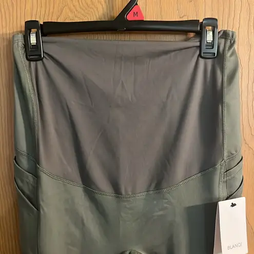 Blanqi Olive Green Maternity Pocket Leggings NWT Medium