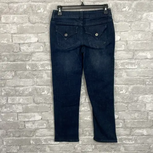 Simply Vera, Vera Wang Vera Wang Midnight Blue Straight Leg cropped Jeans