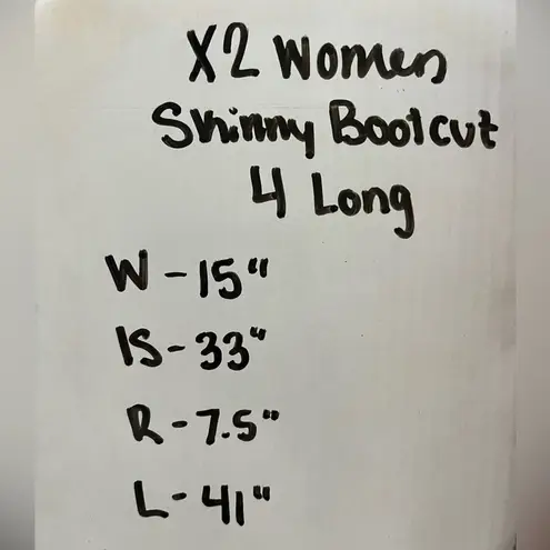 X2 W01 Jeans Women 4 Long Bootcut Light Wash Denim Western Y2K Country Concert Blue