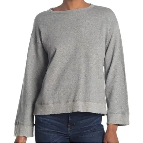 Pam & Gela Women’s Size S Heather Gray Open Back Black Strap Sweatshirt