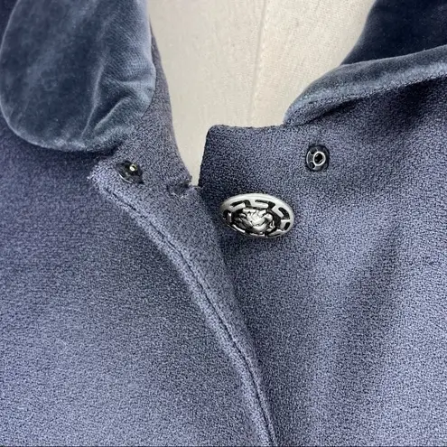 Valerie Stevens Petites Vintage Pure Wool Deep Navy Blue Blazer Jacket 8 Petite