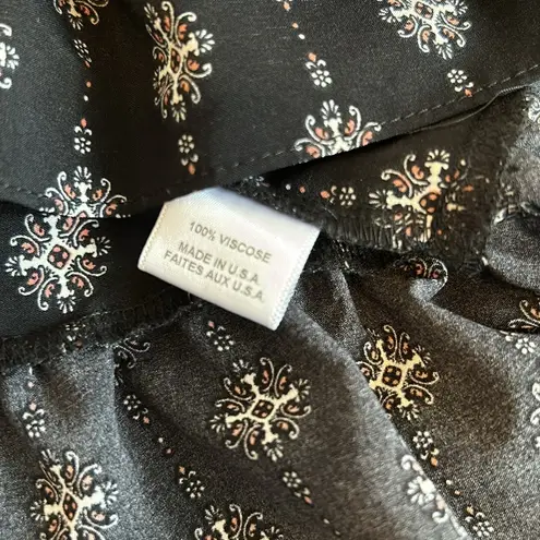 MISA Los Angeles Printed Smocked Sleeve Peplum Top