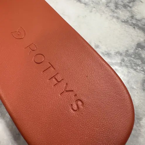 Rothy's The Knot Sandal Coral Cantaloupe Fringe Vegan Knit Slide Sandals Orange Size 8