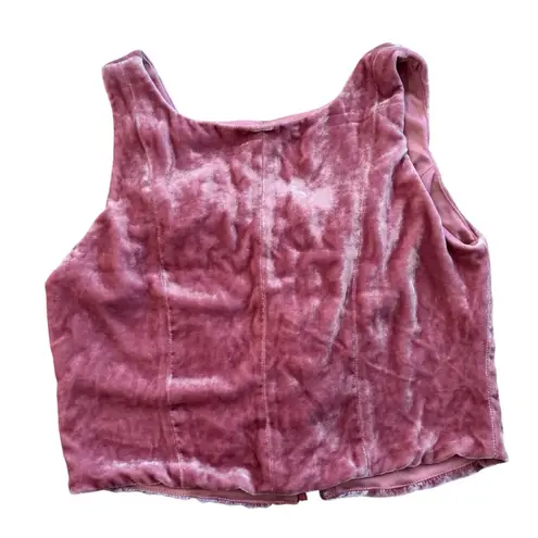 STAUD Pink Velvet Marie Antique Rose EUC