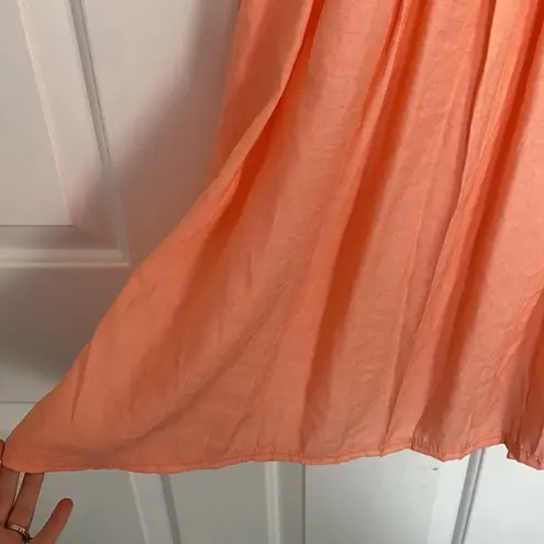 Sign Here Signature Clothing drop waist dress in pastel peach.