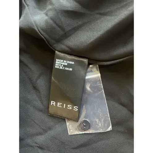 Reiss Skyla Snake Print Chiffon Mini Skirt Green Womens Size 6