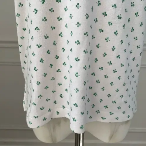 Vintage 80s Reed Hunter Shamrock Cropped Polo Shirt S M Green