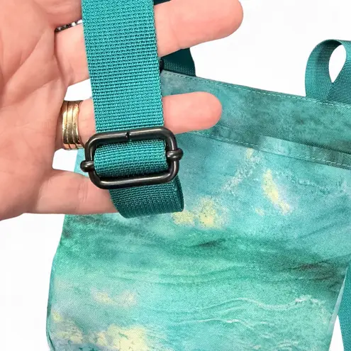 KAVU For Keeps Bag Vinyl Lining Adjustable Crossbody Strap Ocean Storm Colorway