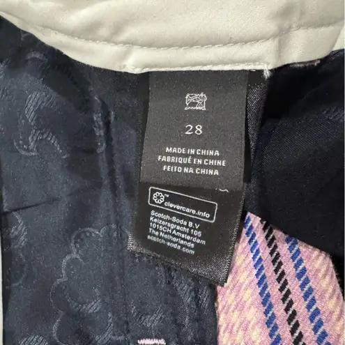 Scotch & Soda Edie Tailored Wide Leg Plaid Pants Women’s 28