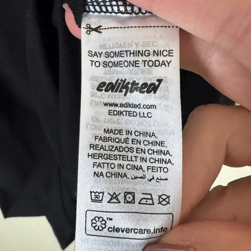 Edikted Rox Off Shoulder Mini Dress Black Size Small