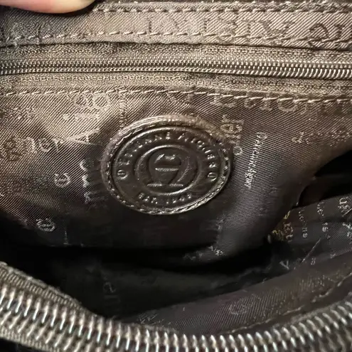 Etienne Aigner Small Vintage Dark Brown Women's Bag with Pebbled Leather Trim