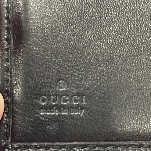 Gucci  Leather Bi-fold Compact Wallet Black - Preowned