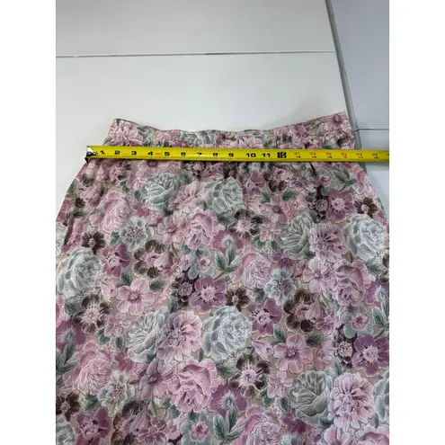 Vintage LF Sport Floral Skirt Set Vest Blouse Cottagecore Grandma Chic M Pink Size M
