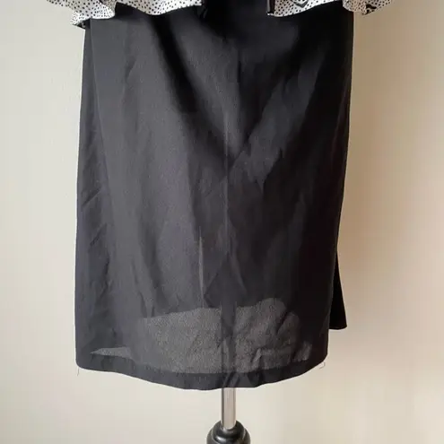 Vintage sz M one piece 80s midi dress Black Size M