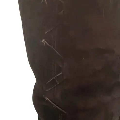 UGG  Australia Rosana Tall Boots Black Womens 8 Shearling Fur Suede Sheepskin EUC