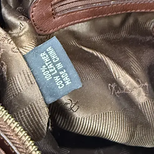 Kate Landry Collection Animal Print Cow Leather Fur Shoulder Bag Purse