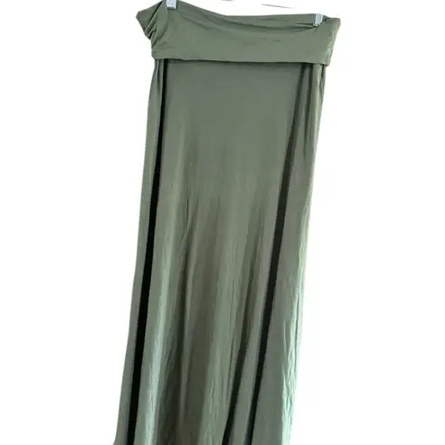 Sunny Leigh Green A-Line Maxi Skirt Resort Wear